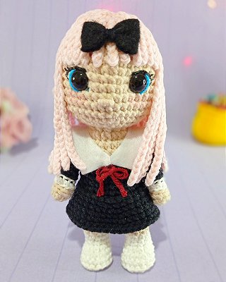 Amigurumi Chika Fujiwara Kaguya-sama Boneca de Crochê PRONTA ENTREGA