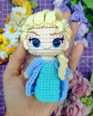 Amigurumi Elsa Frozen Boneca de Crochê