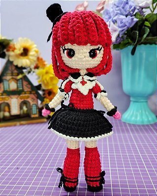 Amigurumi Kana Arima Oshi no Ko Boneca de Crochê