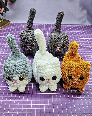 Gatos amigurumi Chenille