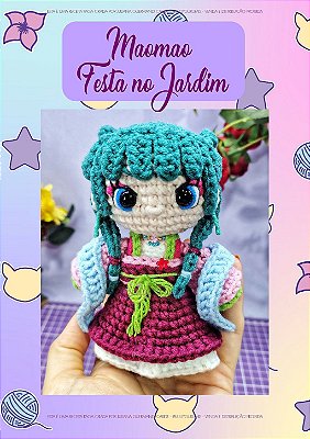 Receita de amigurumi Maomao Festa no Jardim