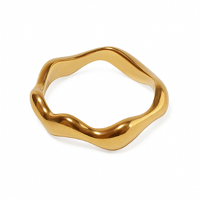 Anel Ondas Buzios Gold
