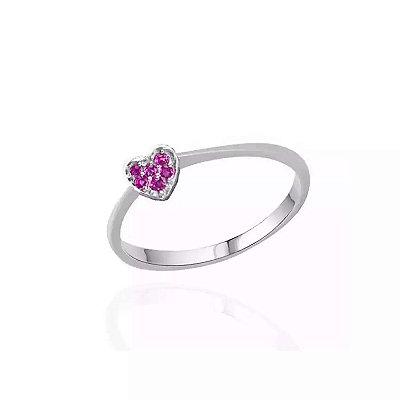 Anel Barbie Pink Prata 925