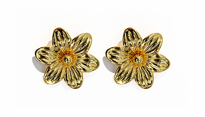 Brinco Flor Ouro Bali