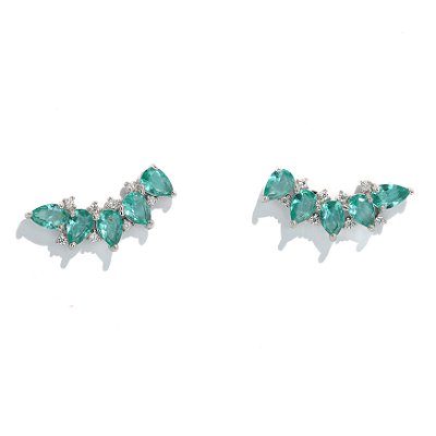 Brinco Ear Cuff Turmalina Prata 925