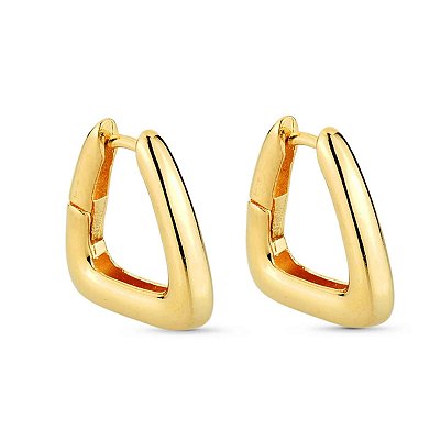 Argola Triângulo Banhado Ouro18K