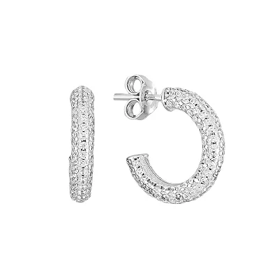Argola Cravejada Joy Prata 925