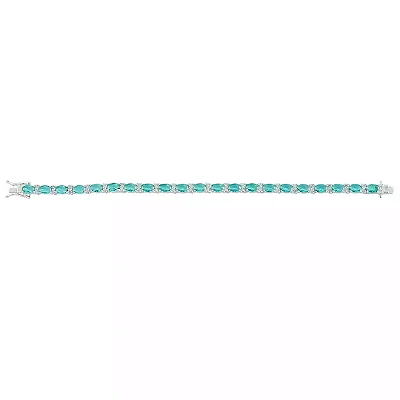 Pulseira Riviera Oval Turmalina Prata 925