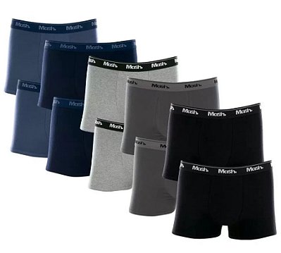 Kit Com 10 Cuecas Masculina Boxer De Algodão Mash Tam.P