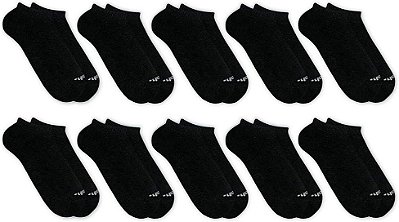 Kit C/10 Pares Meias Invisíveis Mash Preto 0M0.02D