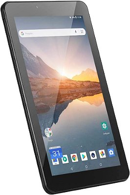 Tablet M7S Lite Wi-Fi e Bluetooth Quad Core Memória 16GB 7 Pol. Câmera Frontal 1.3MP e Traseira 2.0MP 1GB RAM Android 8.1 Preto Multilaser - NB298