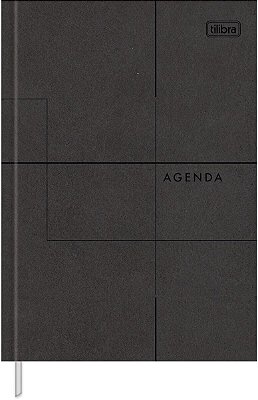 Agenda Executiva Costurada Diária 14,5 x 20,5 cm Prátika Permanente - Preto - Tilibra