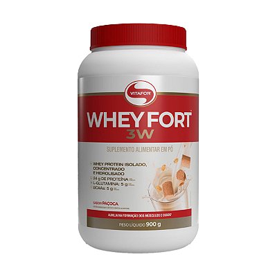 Whey Fort 3W Paçoca - 900g - Vitafor