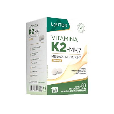Vitamina K2-Mk7 - 60 Comprimidos - Lauton Nutrition