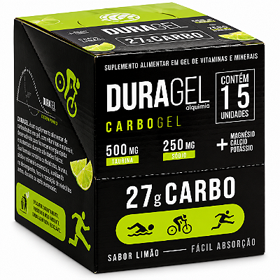 Gel Alquimia Duragel Sabor Limão 27g de Carbo - CX/ 15und