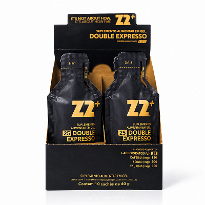 Energy Gel Z2+ Double Expresso 25g de Carboidrato- Cafeína CX/ 10un