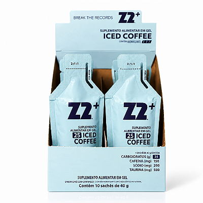 Energy Gel Z2 +Iced Coffee 25g de Carboidrato - CX/ 10un