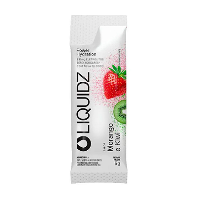 ELETRÓLITOS - MORANGO C/ KIWI  - CX 14un x 6g  - LIQUIDZ