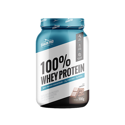 100% WHEY PROTEIN CHOCOLATE POTE 900G - SHARK PRO