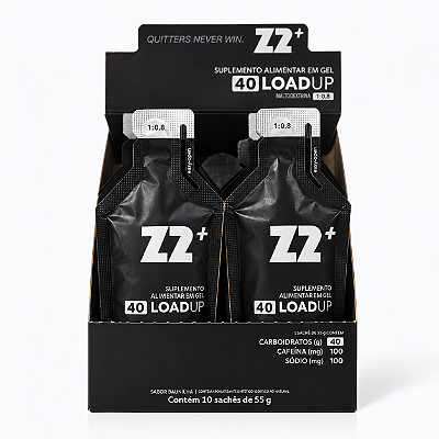 Energy Gel Z2 + Load Up-40g de Carboidrato- Cafeína CX/ 10un