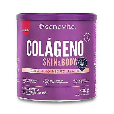 COLAGENO SKIN - CRANBERRY - LATA 300G - SANAVITA