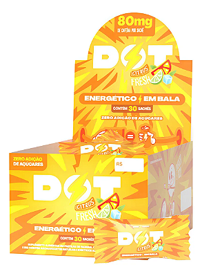 BALA ENERGÉTICA - SABOR CITRUS - CX/ 30 SACHÊS x 92g - DOT