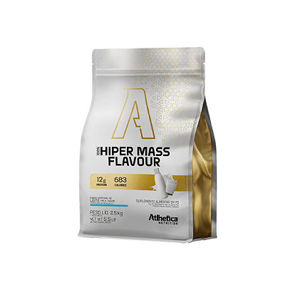 100% HIPER MASS FLAVOUR - SABOR LEITE - POUCH 2,5Kg - ATLHETICA NUTRITION