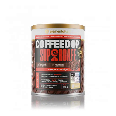 COFFEEDOP ( SUPER CAFE ) SABOR CHOCOLATE SUICO 220g - ELEMENTO PURO