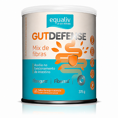EQUALIV GUT DEFENSE 375G LATA – MIX DE FIBRAS | LARANJA E ACEROLA