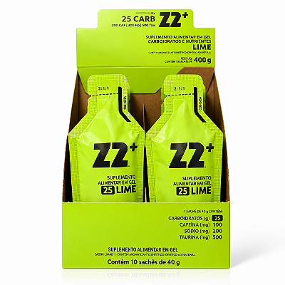 Energy Gel Z2 + Lime 25g de Carboidrato- Cafeína CX/ 10un