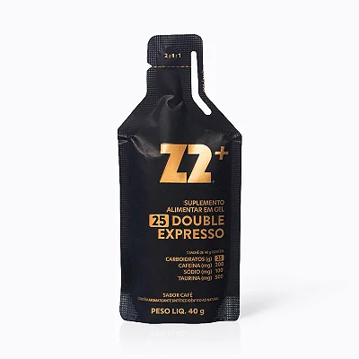 Energy Gel Z2+ Double Expresso 25g de Carboidrato- Cafeína CX/ 5un
