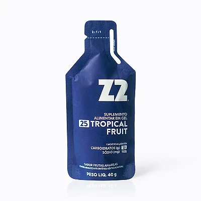 Energy Gel Z2 Tropical Fuit 25g de Carboidrato - CX/ 5un