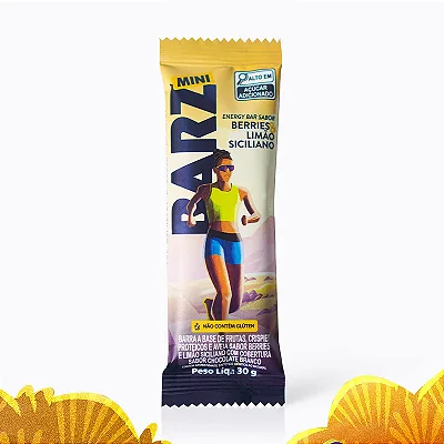 Barrinha Barz Mini | Berries e Limão Siciliano 60g-1un