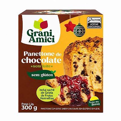Panetone com Gotas de Chocolate Grani Amici – Unidade