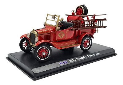 Miniatura Ford Model T 1920 Fire Truck Bombeiro 1:32