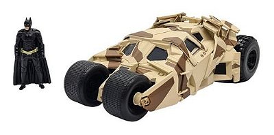 Miniatura Batmóvel Batman Dark Knight C/ Boneco Jada 1:24
