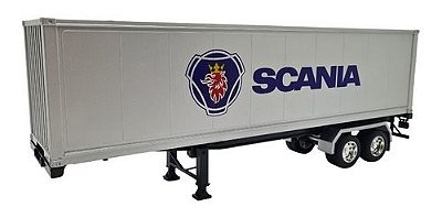 Miniatura Carreta Baú Scania Welly Original 1:32