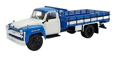 Miniatura Caminhão Chevrolet C6500 Azul Carroceria 1:43