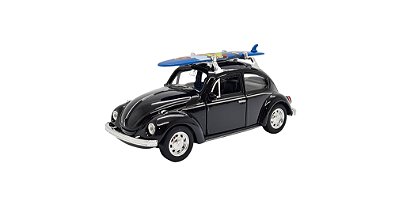 Miniatura Volkswagen Fusca Surf Welly Preto 1:32