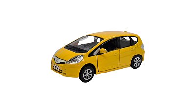 Miniatura Honda Fit Amarelo RMZ 1:36