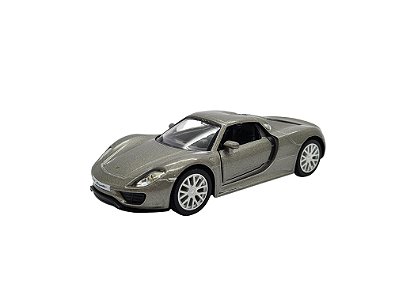 Miniatura Porsche 918 Spyder Cinza Rmz Metal 1:36