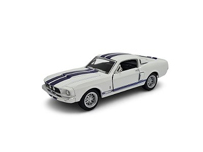 Miniatura Shelby Gt500 1967 Branco Metal Kinsmart 1:38