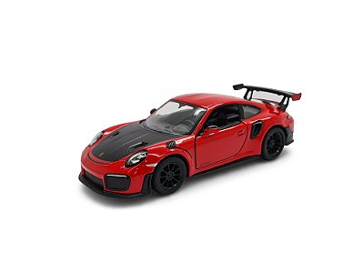 Miniatura Porsche 911 Gt2 Rs Vermelho Metal Kinsmart 1:36