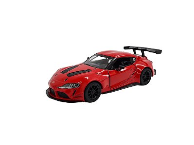 Miniatura Toyota Supra Racing Vermelho Metal 1:36