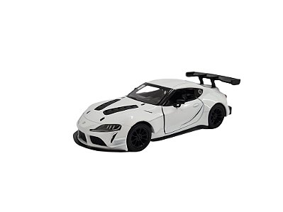 Miniatura Toyota Supra Racing Branco Metal 1:36
