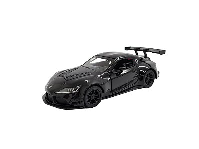 Miniatura Toyota Supra Racing Preto Metal 1:36