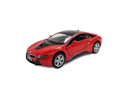 Miniatura Bmw I8 Vermelho Metal Kinsmart 1:36