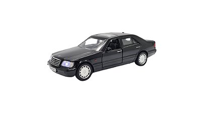 Miniatura Mercedes Benz S W140 Preto Acende Luz/som 1:32