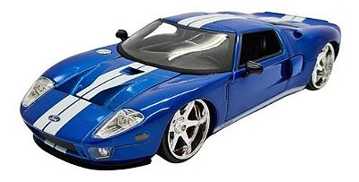 Miniatura Ford Gt Azul Velozes E Furiosos Metal Jada 1:24