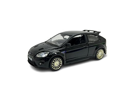 Miniatura Ford Focus RS Preto Acende Luz e Som 1:32
